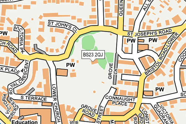 BS23 2QJ map - OS OpenMap – Local (Ordnance Survey)