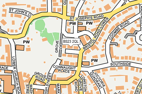 BS23 2QL map - OS OpenMap – Local (Ordnance Survey)