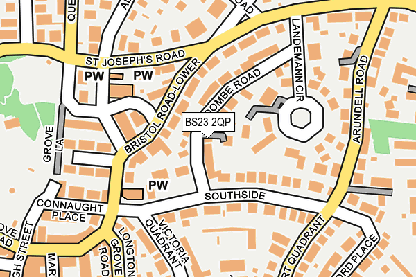 BS23 2QP map - OS OpenMap – Local (Ordnance Survey)