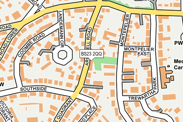 BS23 2QQ map - OS OpenMap – Local (Ordnance Survey)