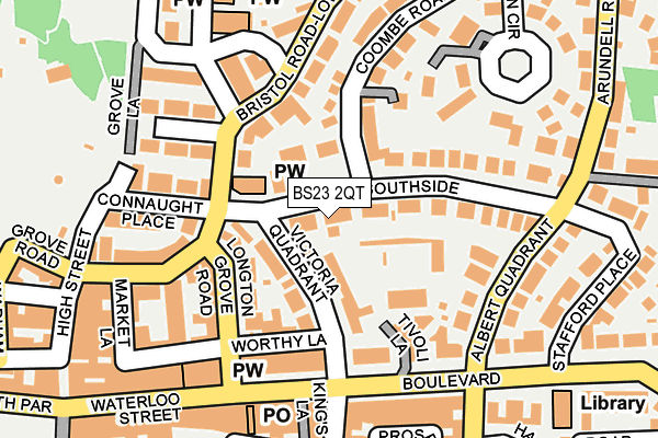 BS23 2QT map - OS OpenMap – Local (Ordnance Survey)