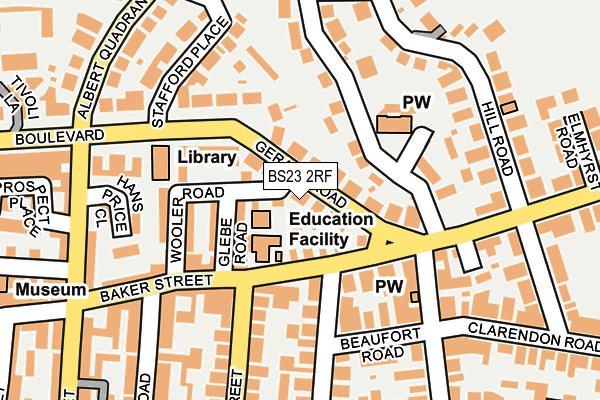 BS23 2RF map - OS OpenMap – Local (Ordnance Survey)