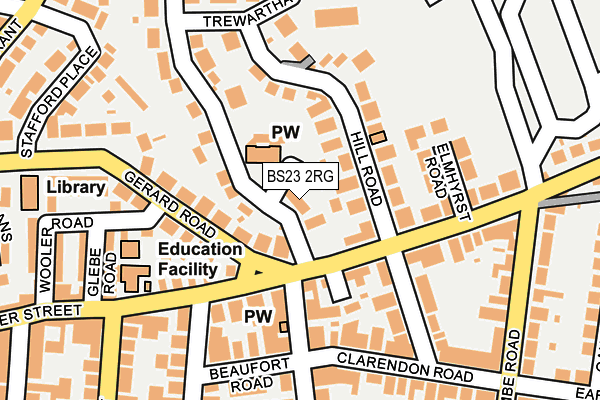 BS23 2RG map - OS OpenMap – Local (Ordnance Survey)