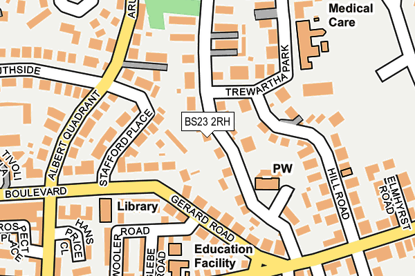 BS23 2RH map - OS OpenMap – Local (Ordnance Survey)