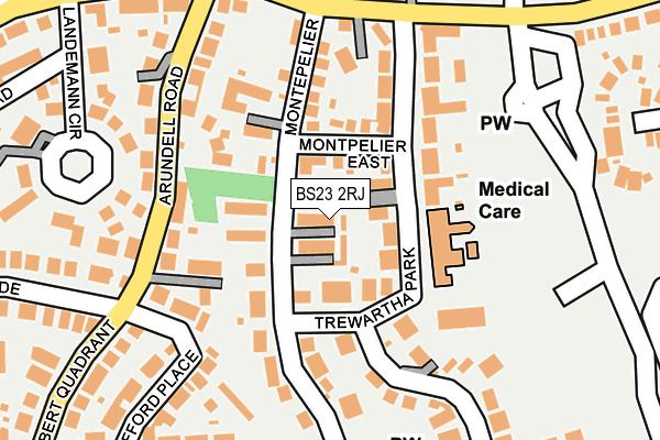BS23 2RJ map - OS OpenMap – Local (Ordnance Survey)