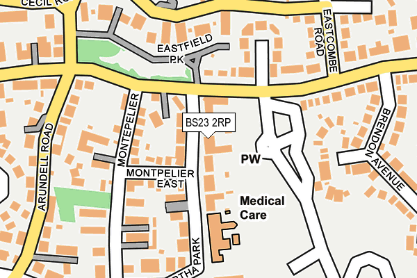 BS23 2RP map - OS OpenMap – Local (Ordnance Survey)