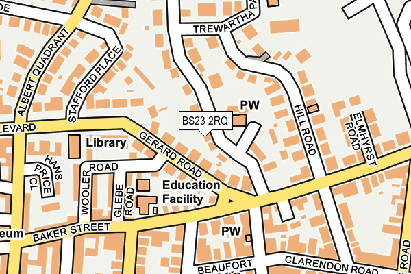 BS23 2RQ map - OS OpenMap – Local (Ordnance Survey)