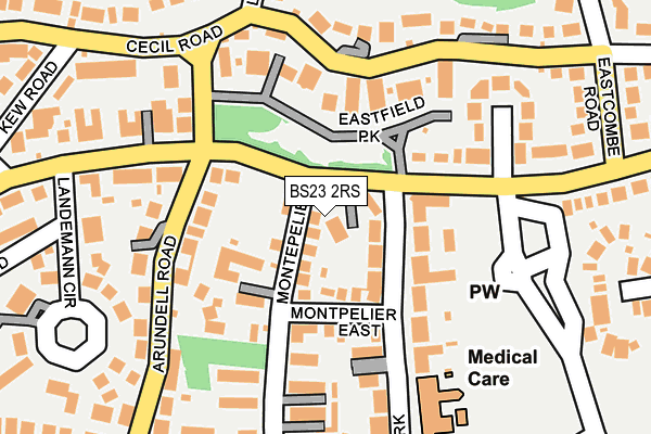 BS23 2RS map - OS OpenMap – Local (Ordnance Survey)