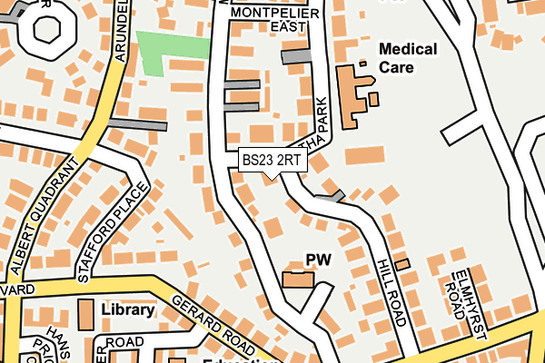 BS23 2RT map - OS OpenMap – Local (Ordnance Survey)
