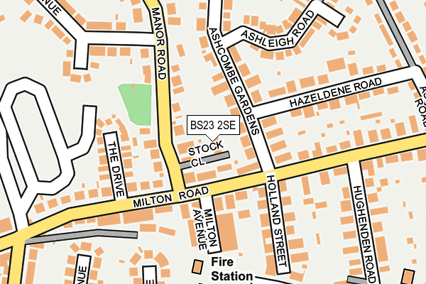 BS23 2SE map - OS OpenMap – Local (Ordnance Survey)