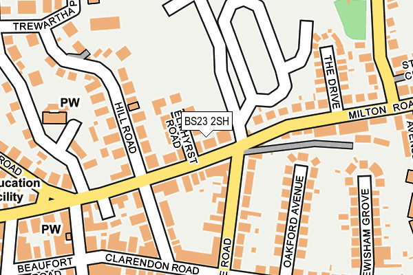 BS23 2SH map - OS OpenMap – Local (Ordnance Survey)