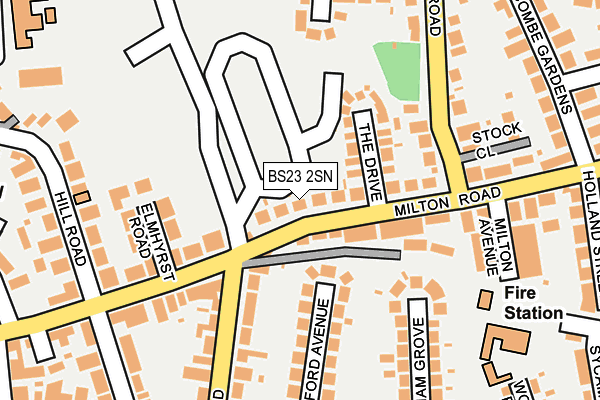 BS23 2SN map - OS OpenMap – Local (Ordnance Survey)