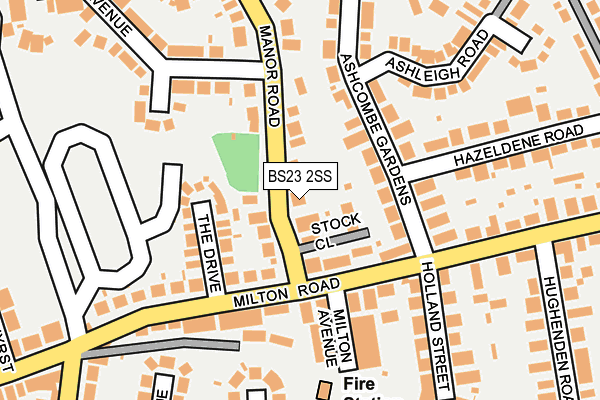 BS23 2SS map - OS OpenMap – Local (Ordnance Survey)