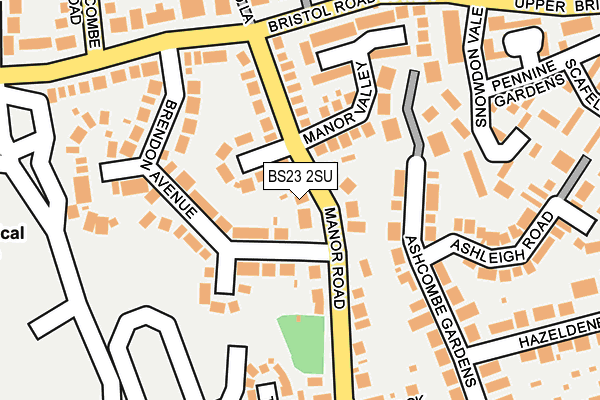 BS23 2SU map - OS OpenMap – Local (Ordnance Survey)