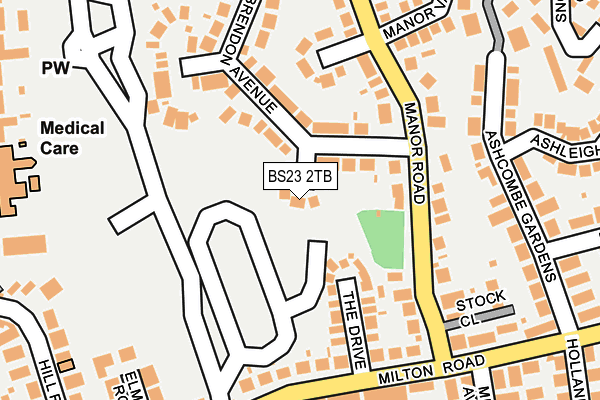 BS23 2TB map - OS OpenMap – Local (Ordnance Survey)
