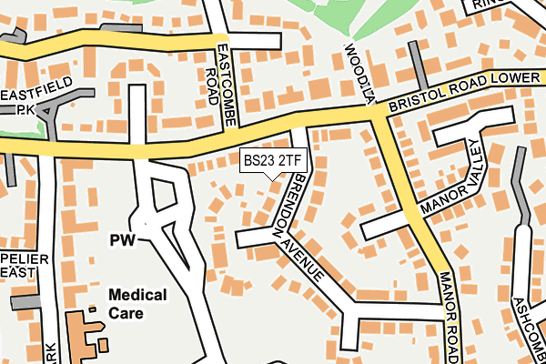 BS23 2TF map - OS OpenMap – Local (Ordnance Survey)