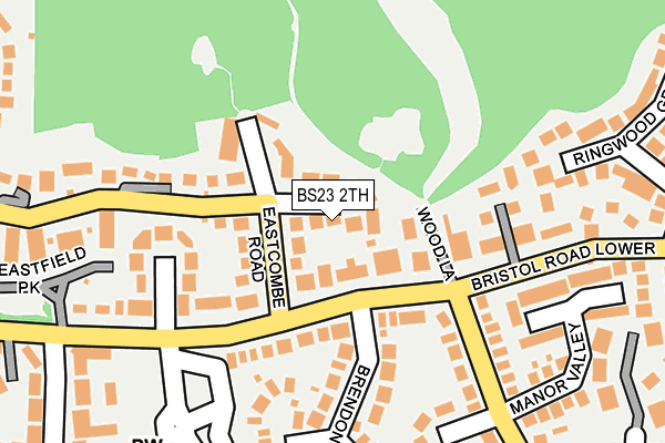 BS23 2TH map - OS OpenMap – Local (Ordnance Survey)