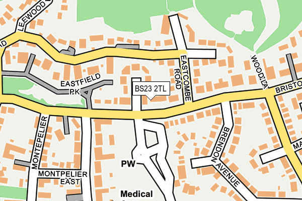 BS23 2TL map - OS OpenMap – Local (Ordnance Survey)