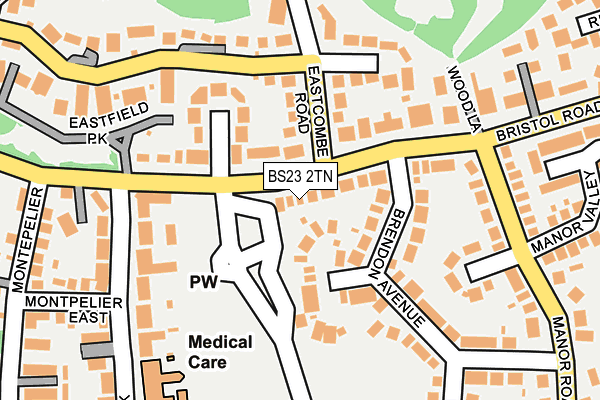BS23 2TN map - OS OpenMap – Local (Ordnance Survey)