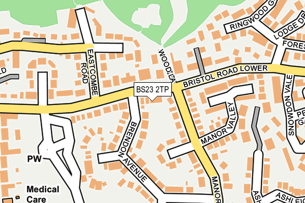 BS23 2TP map - OS OpenMap – Local (Ordnance Survey)