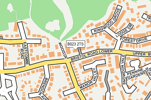 BS23 2TS map - OS OpenMap – Local (Ordnance Survey)