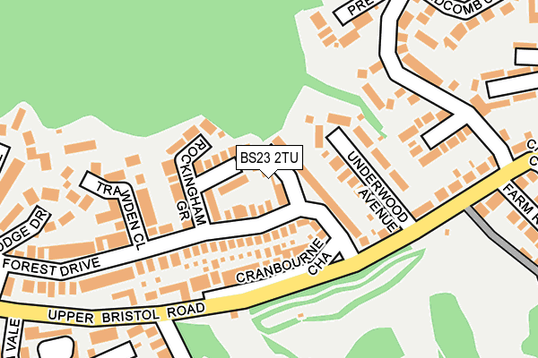 BS23 2TU map - OS OpenMap – Local (Ordnance Survey)