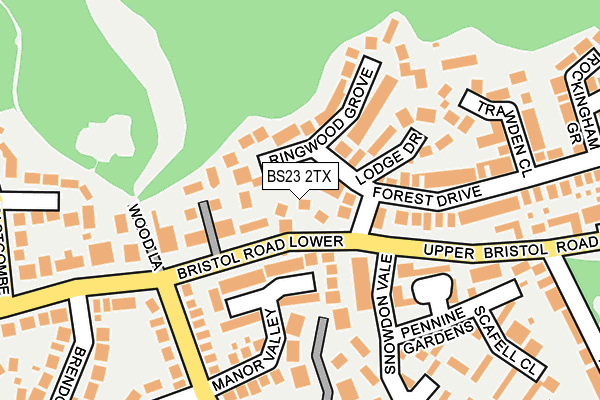BS23 2TX map - OS OpenMap – Local (Ordnance Survey)