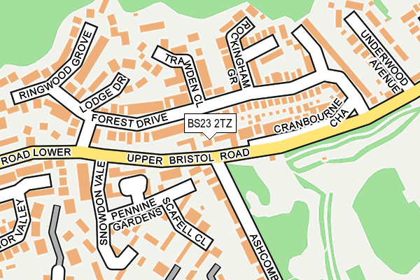 BS23 2TZ map - OS OpenMap – Local (Ordnance Survey)