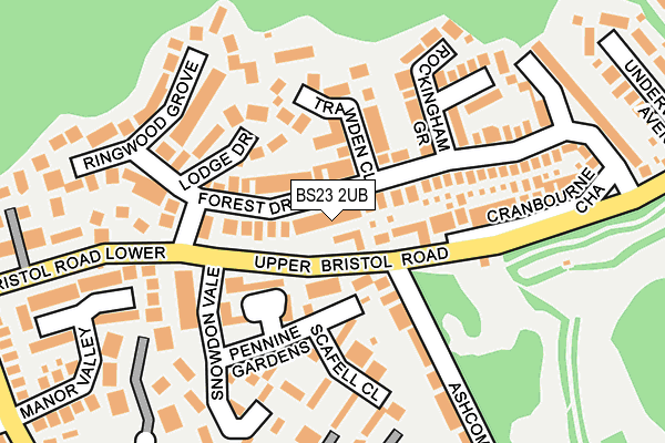 BS23 2UB map - OS OpenMap – Local (Ordnance Survey)