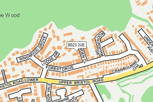 BS23 2UE map - OS OpenMap – Local (Ordnance Survey)
