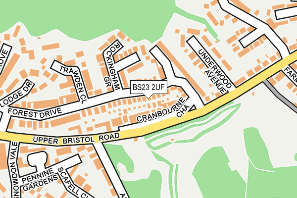 BS23 2UF map - OS OpenMap – Local (Ordnance Survey)