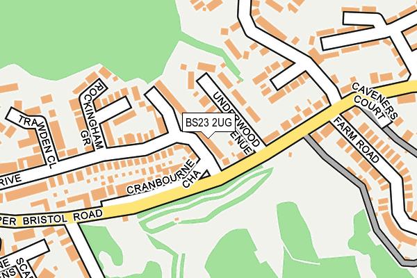 BS23 2UG map - OS OpenMap – Local (Ordnance Survey)
