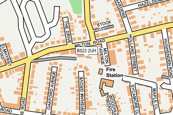 BS23 2UH map - OS OpenMap – Local (Ordnance Survey)