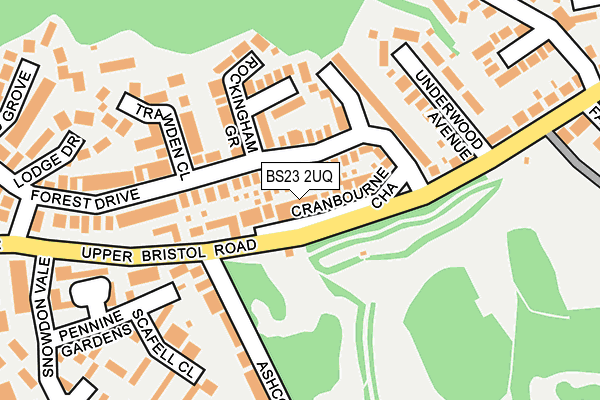 BS23 2UQ map - OS OpenMap – Local (Ordnance Survey)