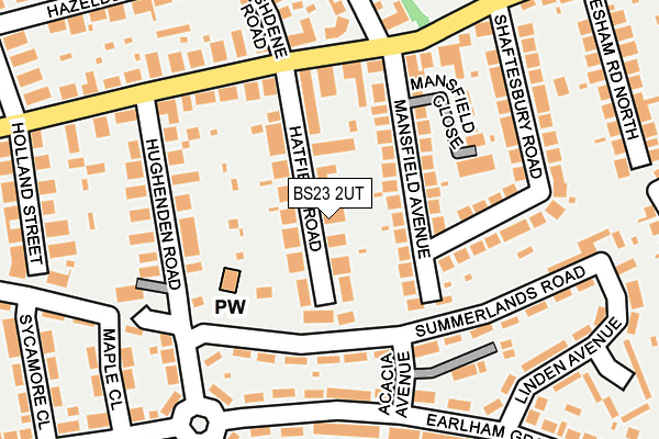 BS23 2UT map - OS OpenMap – Local (Ordnance Survey)