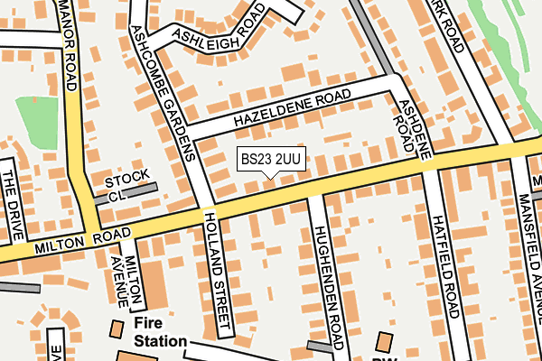 BS23 2UU map - OS OpenMap – Local (Ordnance Survey)