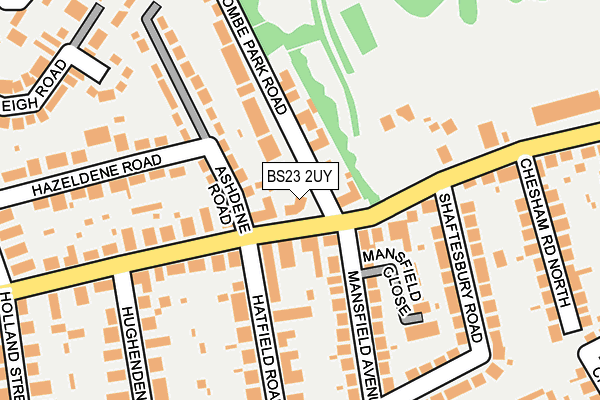 BS23 2UY map - OS OpenMap – Local (Ordnance Survey)