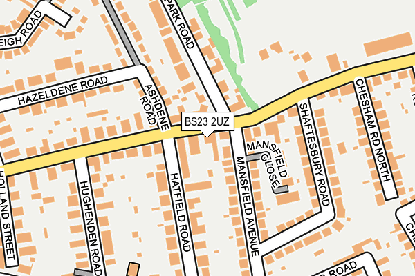 BS23 2UZ map - OS OpenMap – Local (Ordnance Survey)