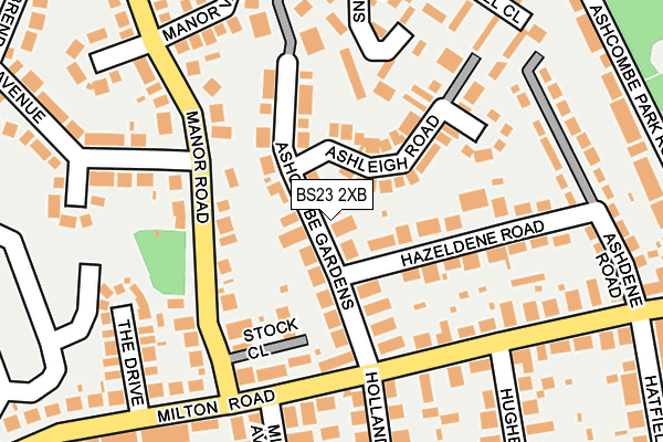 BS23 2XB map - OS OpenMap – Local (Ordnance Survey)