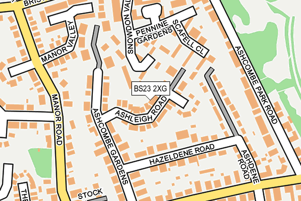 BS23 2XG map - OS OpenMap – Local (Ordnance Survey)