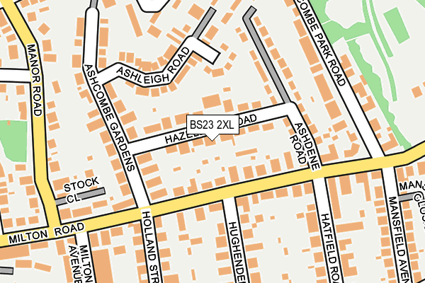 BS23 2XL map - OS OpenMap – Local (Ordnance Survey)