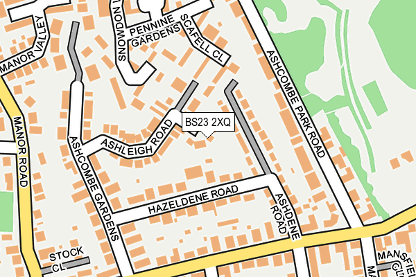 BS23 2XQ map - OS OpenMap – Local (Ordnance Survey)