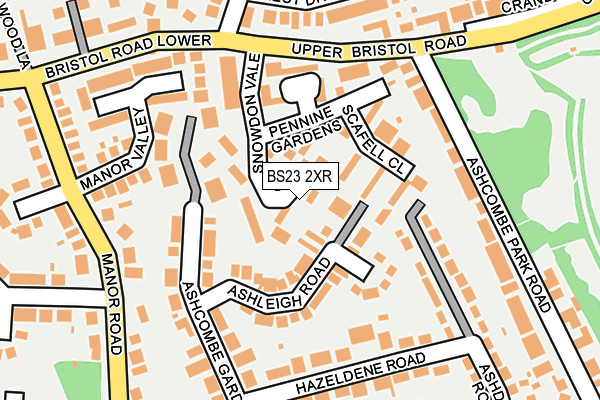 BS23 2XR map - OS OpenMap – Local (Ordnance Survey)