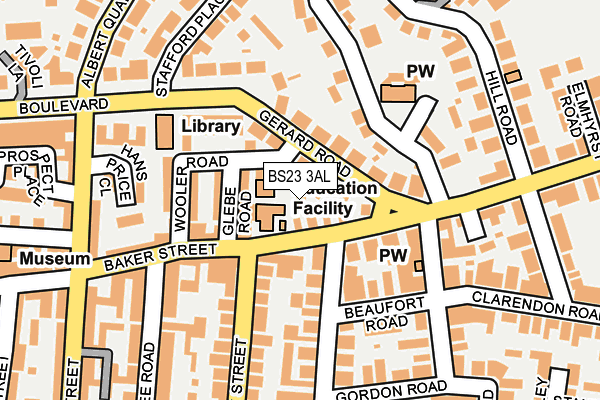 BS23 3AL map - OS OpenMap – Local (Ordnance Survey)