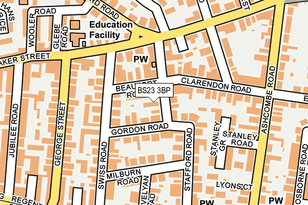 BS23 3BP map - OS OpenMap – Local (Ordnance Survey)