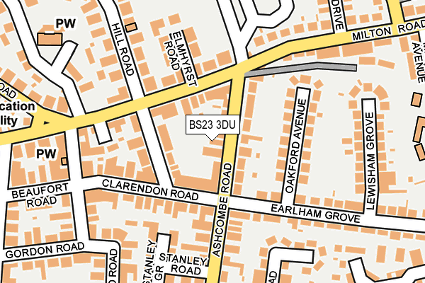 BS23 3DU map - OS OpenMap – Local (Ordnance Survey)