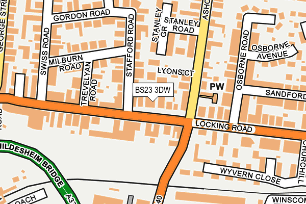 BS23 3DW map - OS OpenMap – Local (Ordnance Survey)