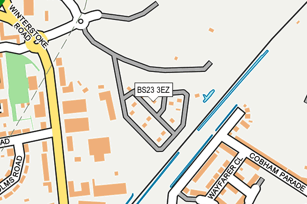 BS23 3EZ map - OS OpenMap – Local (Ordnance Survey)