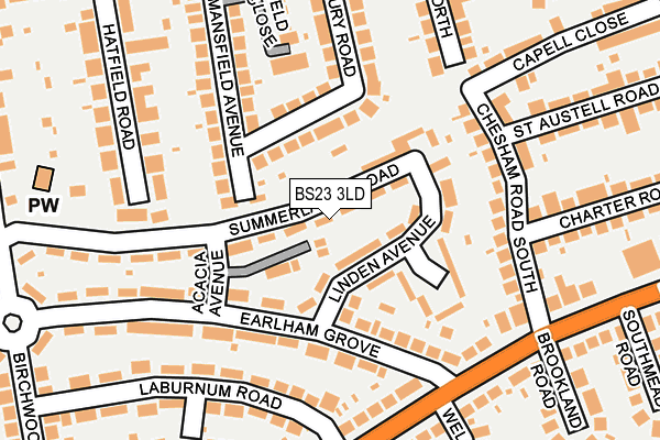 BS23 3LD map - OS OpenMap – Local (Ordnance Survey)