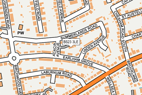 BS23 3LE map - OS OpenMap – Local (Ordnance Survey)